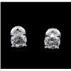 Image 1 : 1.01 ctw Diamond Stud Earrings - 14KT White Gold
