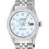 Image 1 : Rolex Mens Stainless Steel Blue Diamond 36MM Datejust Wristwatch