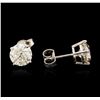 Image 2 : 14KT White Gold 2.70 ctw Diamond Stud Earrings
