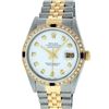 Image 2 : Rolex Mens 2 Tone 14K White Diamond & Sapphire Datejust Wriswatch