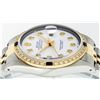 Image 5 : Rolex Mens 2 Tone 14K White Diamond & Sapphire Datejust Wriswatch