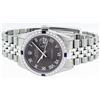 Image 5 : Rolex Mens Stainless Steel Dark Rhodium Roman Diamond & Sapphire Datejust Wristw