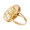 Image 3 : Crescent Moon Motif Ring - 14KT Yellow Gold