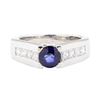 Image 2 : 1.99 ctw Sapphire And Diamond Ring - 14KT White Gold