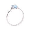 Image 4 : 0.52 ctw Blue Topaz and Diamond Ring - 14KT White Gold