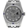 Image 1 : Rolex Mens Stainless Steel Meteorite Diamond And Sapphire Datejust Wristwatch