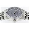 Image 6 : Rolex Mens Stainless Steel Meteorite Diamond And Sapphire Datejust Wristwatch