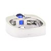 Image 3 : 2.18 ctw Sapphire And Diamond Ring - 18KT White Gold