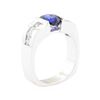 Image 4 : 2.18 ctw Sapphire And Diamond Ring - 18KT White Gold