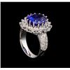 Image 4 : 14KT White Gold 5.17 ctw Tanzanite and Diamond Ring
