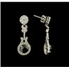 Image 2 : 4.12 ctw Diamond Earrings - 14KT White Gold
