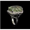 Image 4 : 14KT White Gold 37.65 ctw Quartz and Diamond Ring