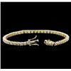 Image 3 : 14KT Yellow Gold 4.60 ctw Diamond Tennis Bracelet