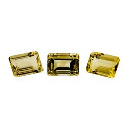 24.04 ctw.Natural Emerald Cut Citrine Quartz Parcel of Three