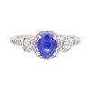 Image 2 : 1.64 ctw Sapphire And Diamond Ring - 18KT White Gold