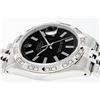 Image 8 : Rolex Mens Stainless Steel 36MM Black Index Pyramid Diamond Datejust Wristwatch