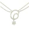 Image 5 : 18K White Gold 1.15 ctw F VS2 Diamond Cluster Star Double Cable Chain Necklace