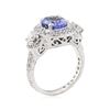Image 4 : 3.45 ctw Sapphire and Diamond Ring - 14KT White Gold