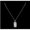 Image 1 : 8.67 ctw Opal and Diamond Pendant With Chain - 14KT White Gold