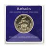 Image 2 : 1975 $100 Barbados Gold Proof Coin