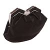 Image 6 : MCM Black Satin M Clutch Shoulder Bag