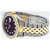 Image 5 : Rolex Mens 2 Tone Maroon VS 3 ctw Channel Set Diamond Datejust Wristwatch
