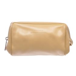 Strenesse Gabriele Strehle Beige Leather Makeup Case