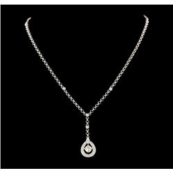 1.08 ctw Diamond Necklace - 18KT White Gold