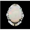 Image 2 : 15.82 ctw Opal and Diamond Ring - 14KT White Gold