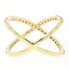 Image 5 : 14k Yellow Gold 0.50 ctw Round Brilliant Diamond Simple X Ex Cross Band Ring