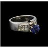 Image 1 : 14KT White Gold 1.92 ctw Tanzanite and Diamond Ring