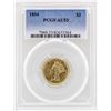 Image 1 : 1854 $3 Indian Princess Head Gold Coin PCGS AU53