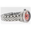 Image 4 : Rolex Ladies Stainless Steel Quickset Orange String Diamond Lugs Datejust Wristw