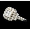 Image 1 : 0.50 ctw Diamond Ring - 14KT White Gold