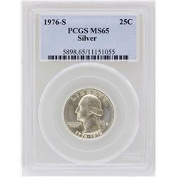 1976-S Washington Quarter Silver Coin PCGS MS65