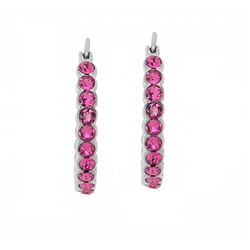 Sterling Silver Swarovski Crystal Hoop Earrings