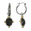 Image 2 : Silver Rutilated Quartz Doublet Drop Earrings