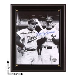 Killebrew & Mantle Framed Black Plaque signed GFA