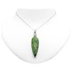 Image 1 : Sterling Silver Green Mohave Turquoise Pendant