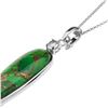 Image 2 : Sterling Silver Green Mohave Turquoise Pendant