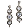 Image 2 : Sterling Silver Marcasite Hoop Earrings