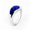 Image 2 : Sterling Silver Lapis Stackable Ring-SZ 7