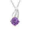Image 1 : Sterling Silver Amethyst Swirl Pendant