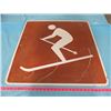 Image 1 : SASK HIGHWAYS SIGN (SKIING) *29.5" X 29.5"*