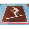 Image 1 : SASK HIGHWAYS SIGN (SKIING) *29.5" X 29.5"*