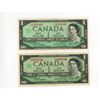 Image 1 : 2-ONE DOLLAR DOLLAR BILLS (CANADA) *1967*