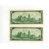 Image 2 : 2-ONE DOLLAR BILLS (CANADA) *1967*