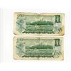 Image 2 : 2-ONE DOLLAR BILLS (CANADA) *1973*
