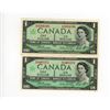 Image 1 : 2-ONE DOLLAR BILLS (CANADA) *1967*