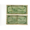 Image 2 : 2-ONE DOLLAR BILLS (CANADA) *1954*